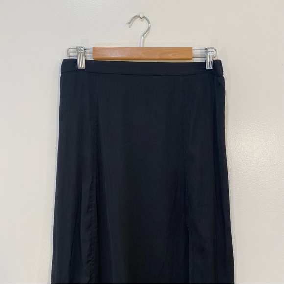 Intimately Free People Black Asymmetrical Skirt with Lace Hem - Picture 3 of 6